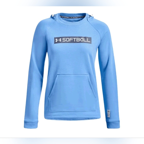 Under Armour Tops - Women's Under Armour Carolina Blue "Softball" Hoodie-Size Medium